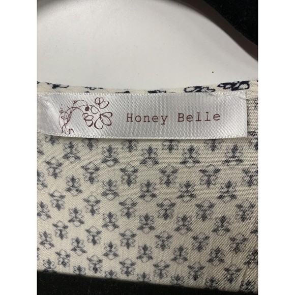 Honey Belle Boho Beige And Black Patterned Mini Dress Womens XS‎ - Picture 2 of 10